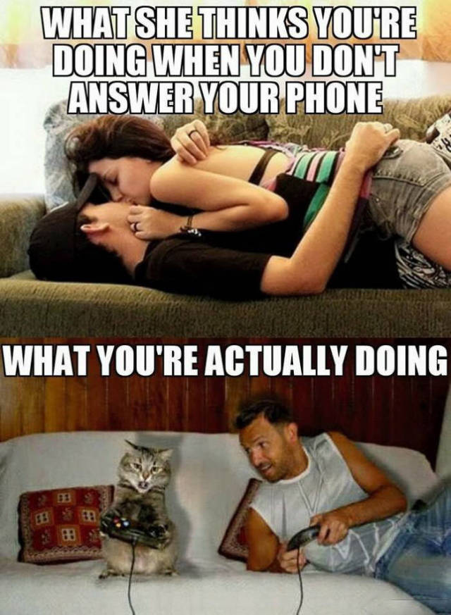 she thinks you re doing - What She Thinks You'Re Doing When You Don'T Answer Your Phone Tester What You'Re Actually Doing