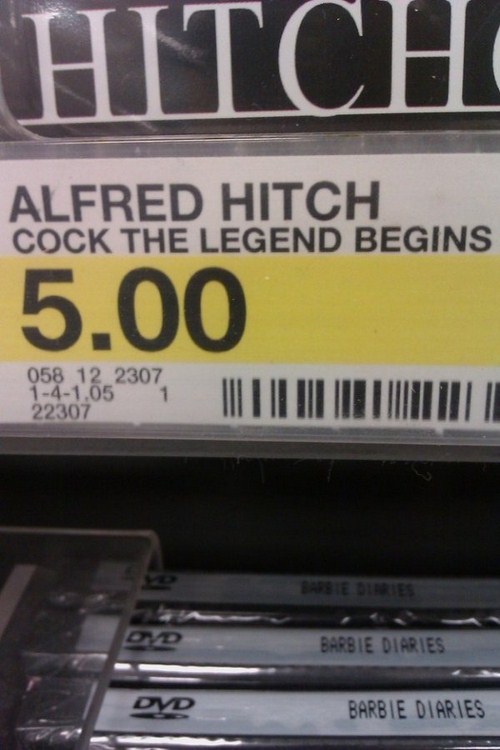 kerning fails - Hitch Alfred Hitch Cock The Legend Begins 5.00 058 12 2307 141.05 22307 Barbie Diaries Dyp Barbie Diaries