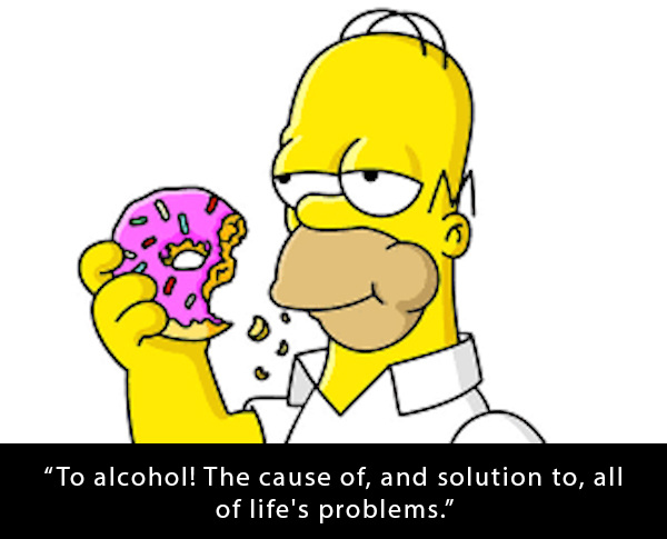 homer simpson mmm donuts - "To alcohol! The cause of, and solution to all of life's problems."