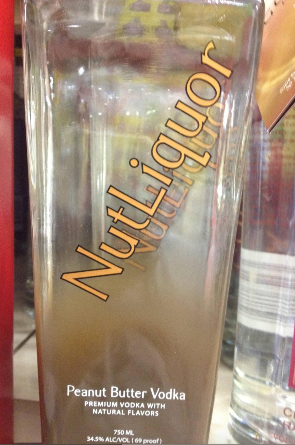 glass bottle - JonbinN Peanut Butter Vodka Premium Vodka With Natural Flavors 750 Ml 34.5% Alcnol 69 proof