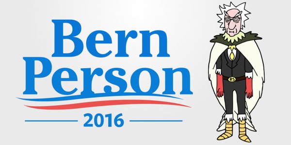 bernie rick and morty - Com Bern Person 2016
