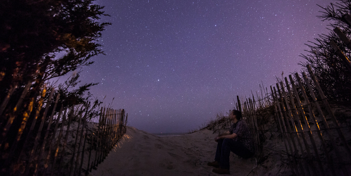 Self portrait under the stars- Cape May, NJ