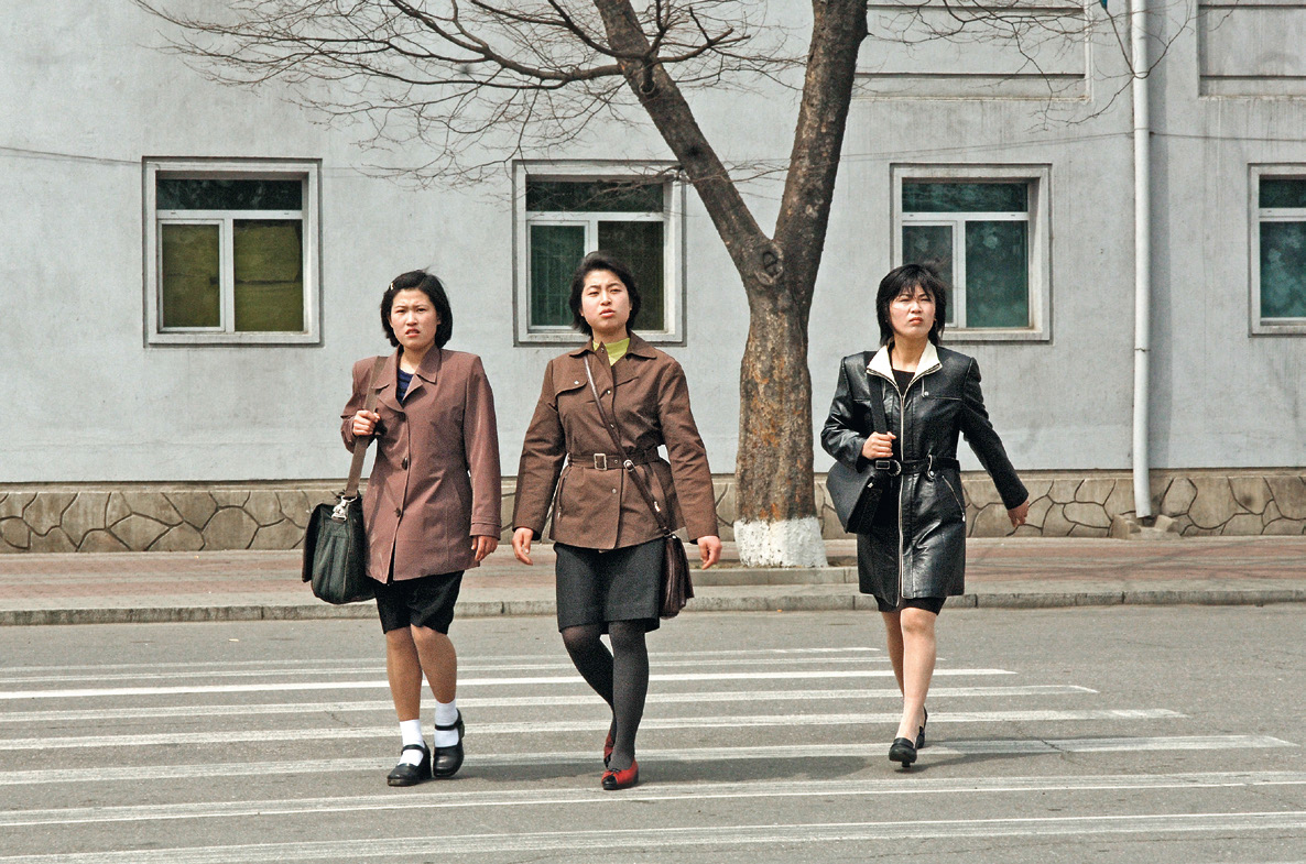 Street scene in Pyongyang.