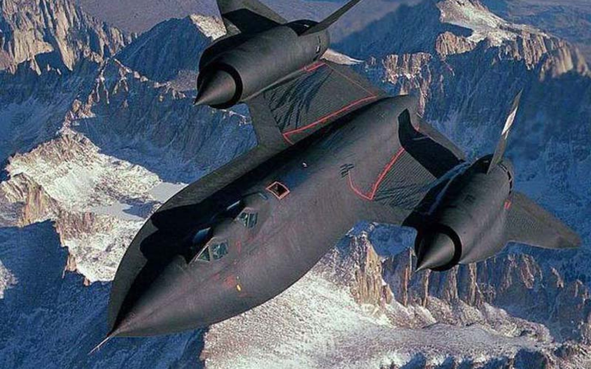 The USAF Lockheed SR-71 'Blackbird', a reconnaissance aircraft, is the world's fastest non-experimental jet aeroplane, with a top speed in excess of Mach 3.