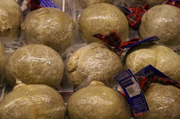 Haggis: To make this Scottish meal all you need is a sheep. First, take out the heart, liver, and lungs. Then boil them in the stomach for about three hours. Dont forget the salt.