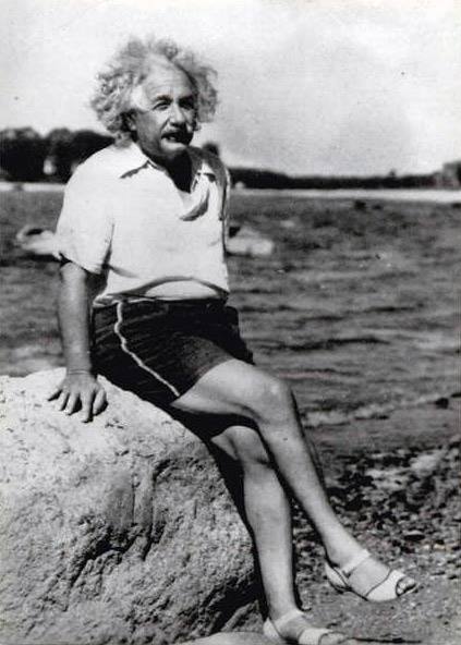 Albert Einstein at the Beach