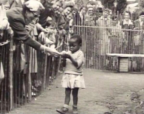 African child as a zoo attraction,1958