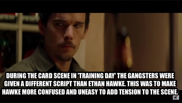 shit pushed in training day gif - During The Card Scene In 'Training Day' The Gangsters Were Given A Different Script Than Ethan Hawke. This Was To Make Hawke More Confused And Uneasy To Add Tension To The Scene.