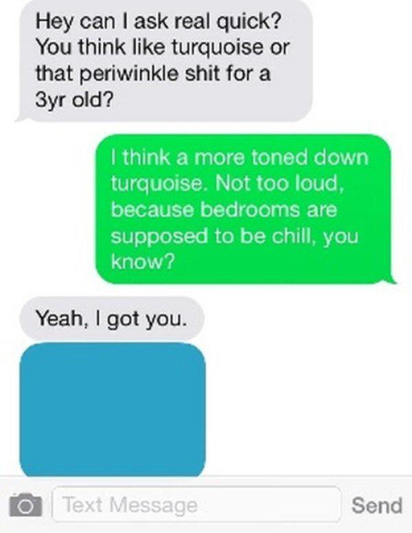Wrong number text turns into a surprisingly pleasant conversation