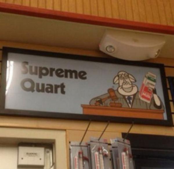 pun signage - Supreme Quart