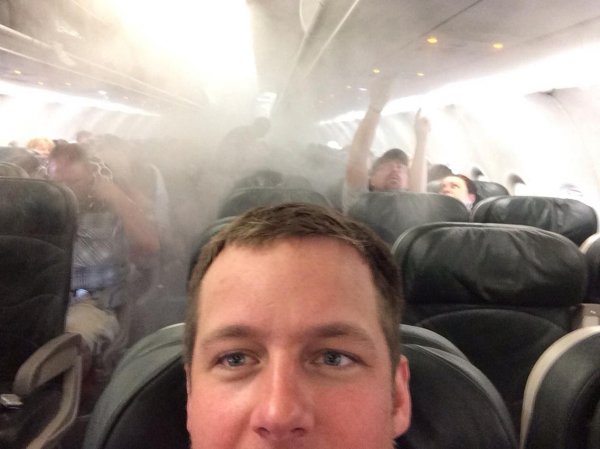plane crash selfie