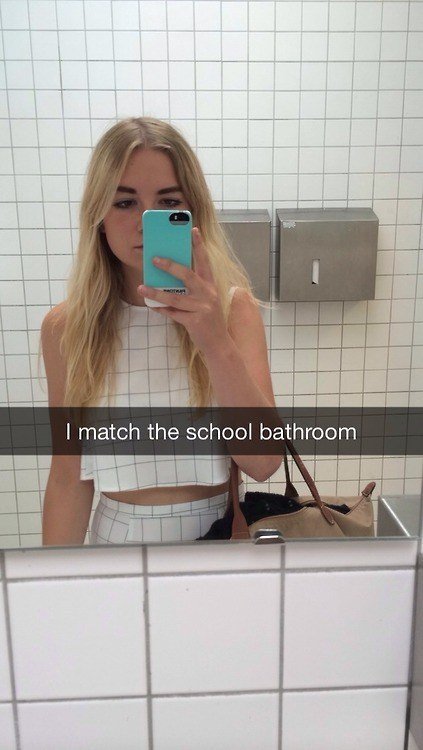 you can t look away - I match the school bathroom