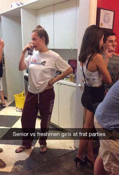 freshman vs senior college party - Senior vs freshmen girls at frat parties