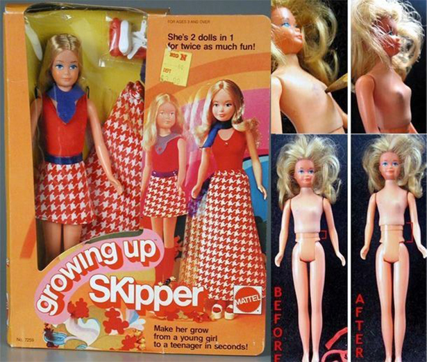 growing up skipper doll - Corages And Over She's 2 dolls in 1 for twice as much fun! On wing up Skipper Make her grow from a young girl to a teenager in seconds! 120m00