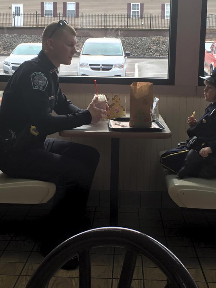 Cop Picks Up This Little Girl And Waits For Order, But When They Turn...