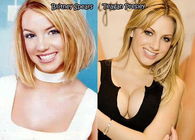 pornstar look alikes - Britney Spears Teagan Presley
