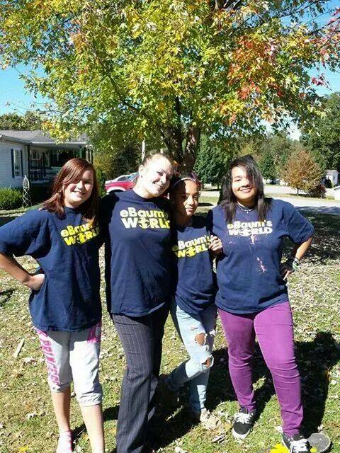 me and the girls my papa rob jug town hero has a account to and he has alot of shirts so we wore them