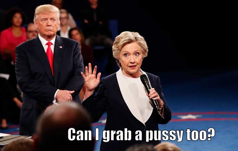 With Bill and Trump getting all the sexual attention, Clinton feels left out.
