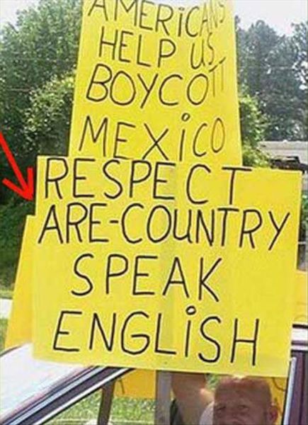 Spelling - American Help Us, Boyco Mexico Respect AreCountry Speak English