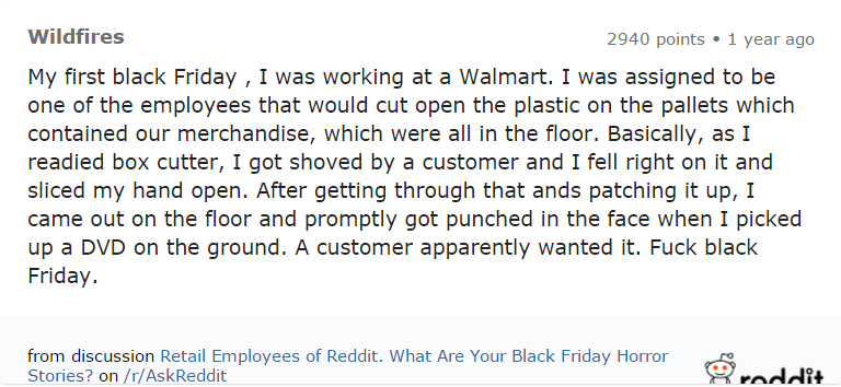 20 People Share Their Most Horrific Black Friday Stories