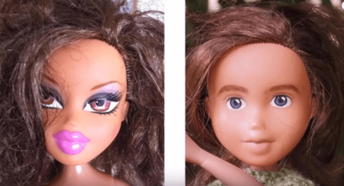 Amazing Before and After Pics of Popular Dolls Without Makeup