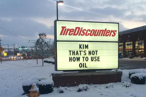 tire discounters - TireDiscounters Kim That'S Not How To Use Oil