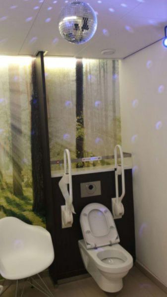 disco ball bathroom