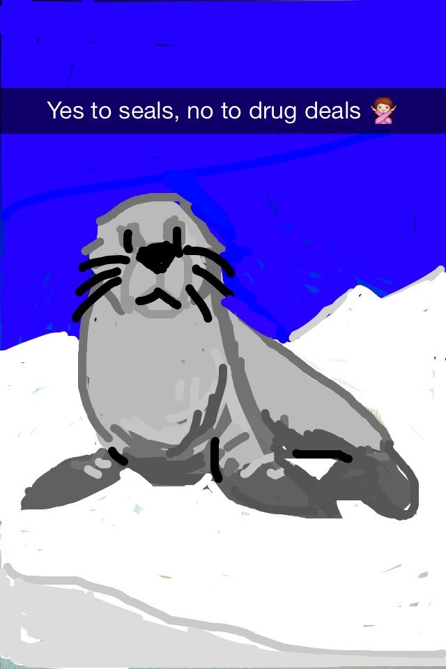 cartoon - Yes to seals, no to drug deals