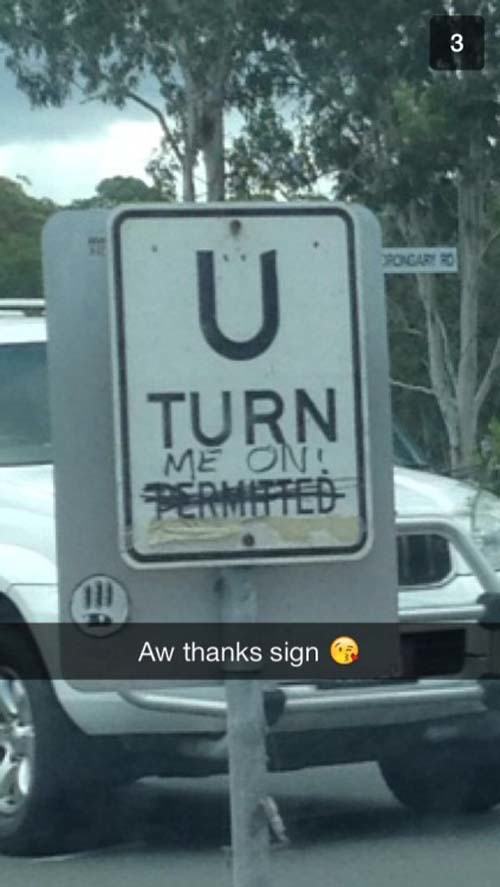 Humour - Turn Me On! Semested Gamtu Aw thanks sign