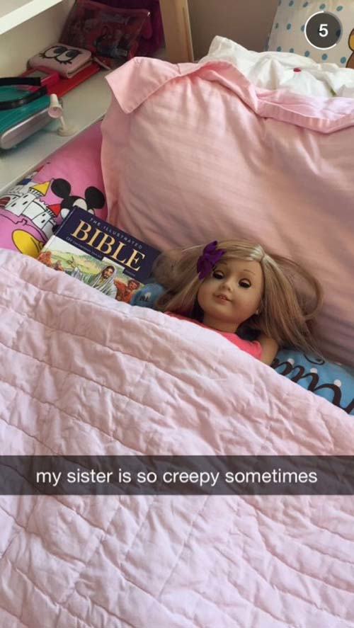 bedtime - Bible my sister is so creepy sometimes