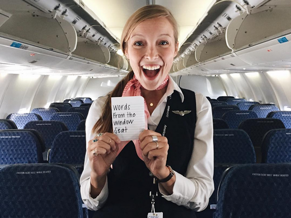 Flight Attendant Leaves Notes of Encouragement For Her Passengers