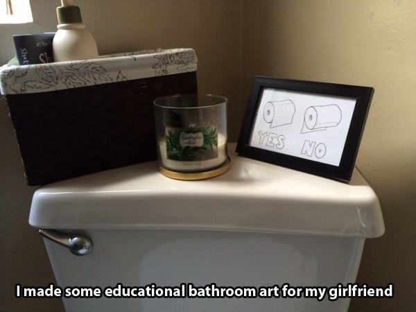 Bathroom - Shet 00 Yes No I made some educational bathroom art for my girlfriend