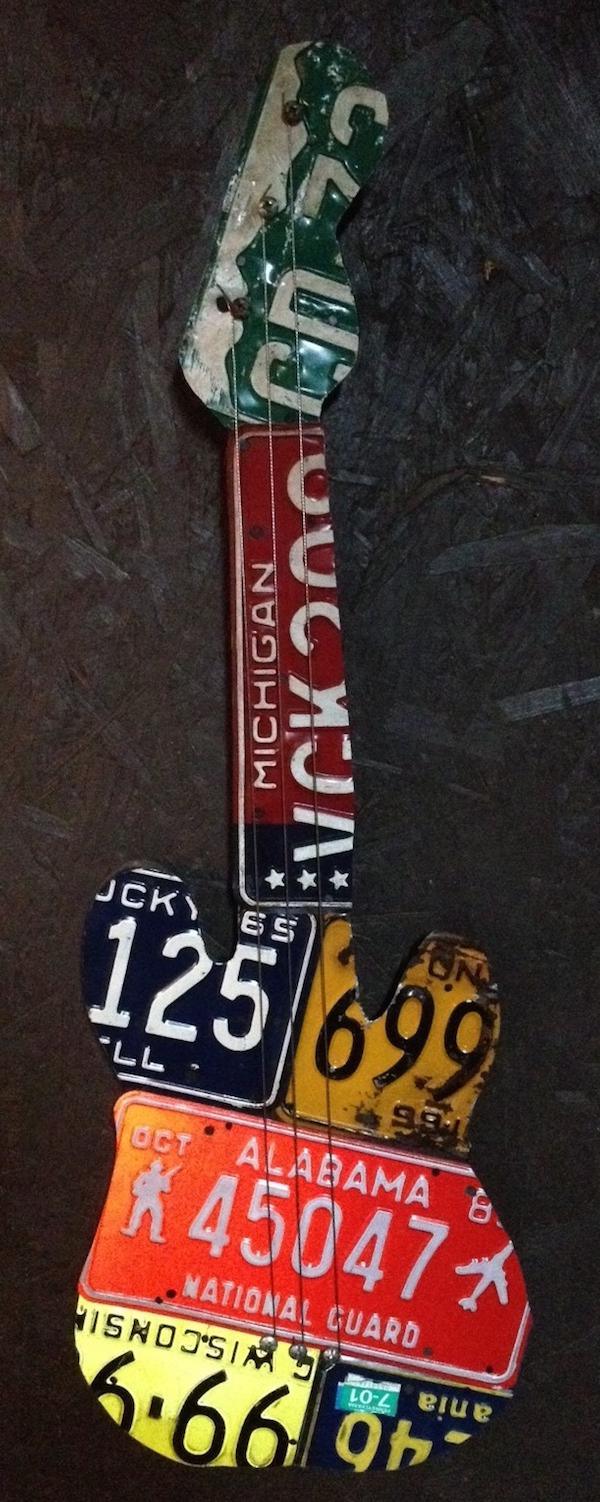 Recycled license plates make for some stellar art pieces