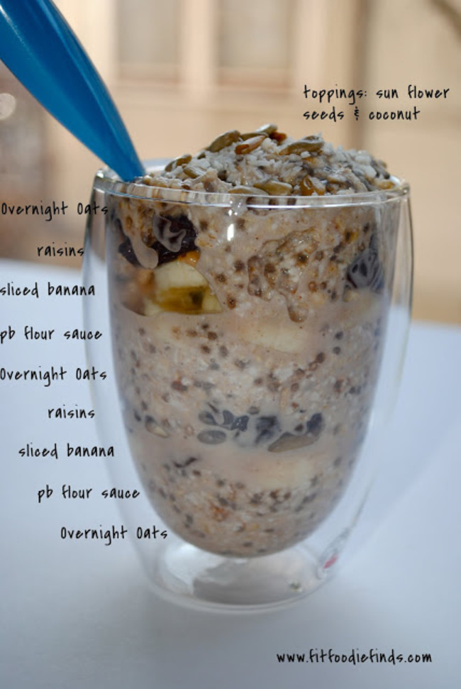 Even instant oatmeal takes time to heat and cool. Instead mix oats, milk/water and fruit in a jar, and put it in the fridge before bed. It softens overnight and tastes good cold. http://fitfoodiefinds.com/2011/04/overnight-oat-parfait/