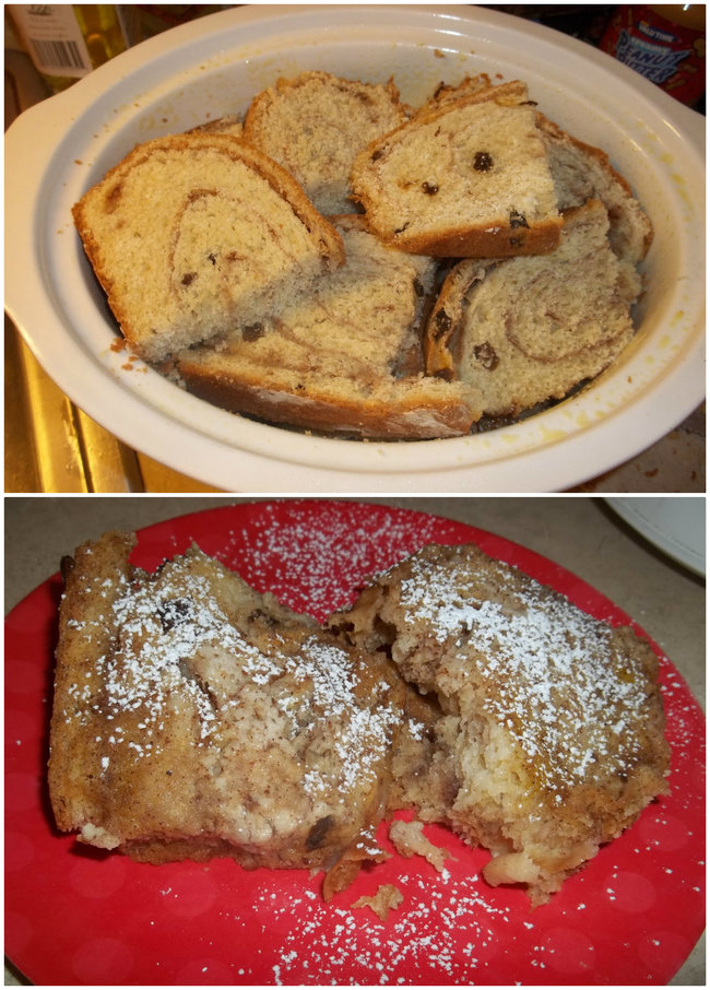 Toss a few ingredients in your crockpot before bed, and you'll have piping hot french toast waiting for you in the morning. http://janasjustmakinit.blogspot.com/2011/08/tuesdays-food-crockpot-french-toast.html