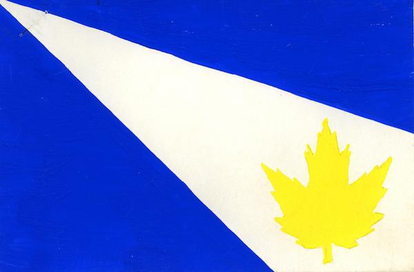 The whole of Canada shining in perpetual light.
This design was passed over as being too religious. The phrase “shining in perpetual light” was seen as too referential to Roman Catholic prayers for the dead.