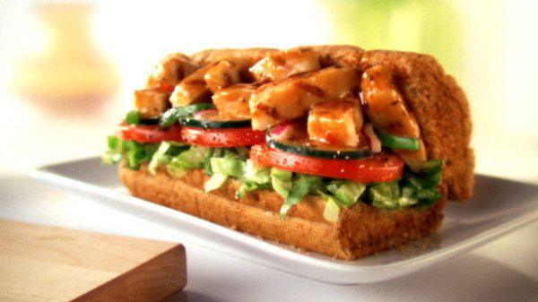 10. Subway Footlong Sweet Onion Chicken Teriyaki, 750 Calories
Surprising that a Subway sub with chicken made the list, but the Asian-influenced sandwich clocks in at 750 calories and almost 80% of your daily-recommended sodium intake.