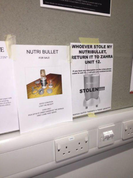 NutriBullet - Nutri Bullet For Sale Whoever Stole My Nutribullet, Return It To Zahra Unit 12 Tin the crime you have Stolen!!!!! Odonton Pokongan