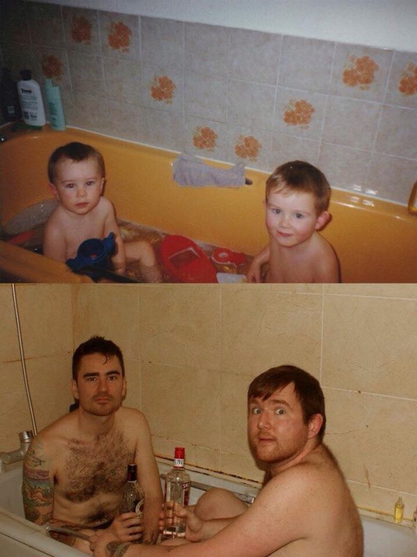 Then vs. Now Family Photos