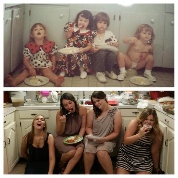 Then vs. Now Family Photos