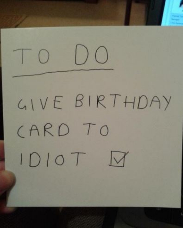 writing - Ito Do Give Birthday Card To Idiot