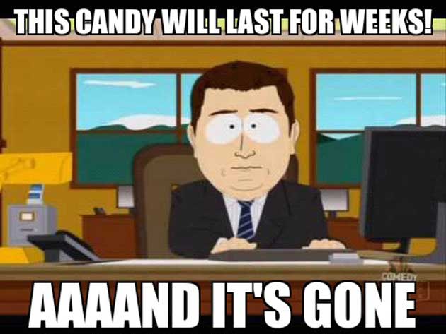 halloween memes funny - This Candy Will Last For Weeks! Aaaand It'S Gone