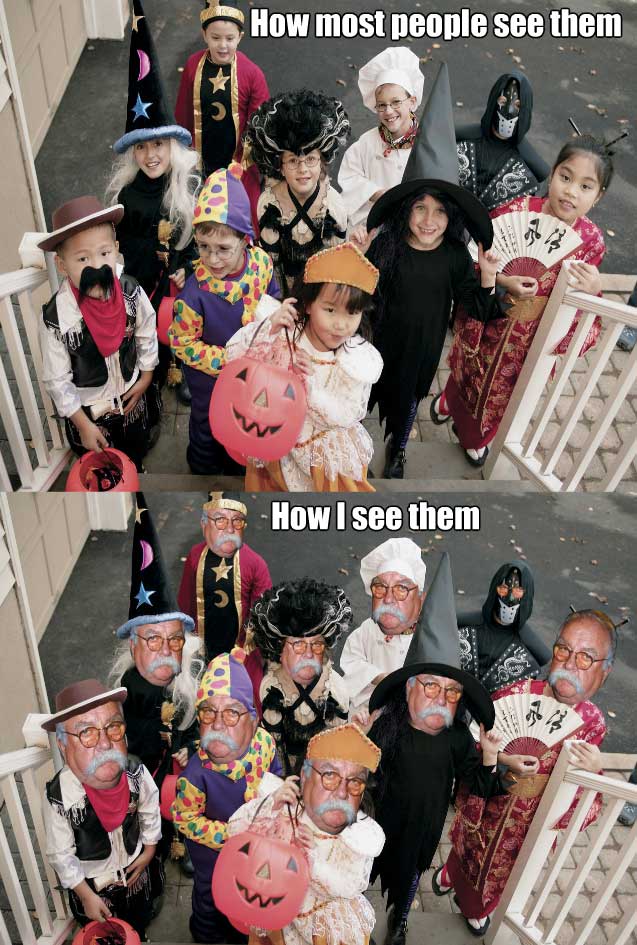 children costume party - How most people see them How I see them 18