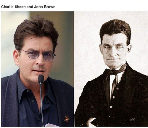 celebrity time travel - Charlie Sheen and John Brown