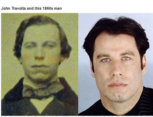 celebrity reincarnations - John Travolta and this 1860s man