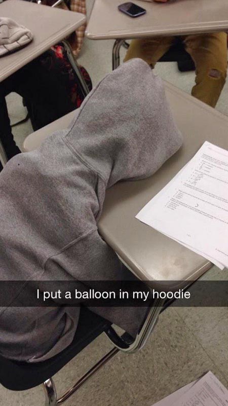 put a balloon in my hoodie - I put a balloon in my hoodie