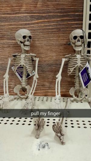 skeleton pull my finger - pull my finger