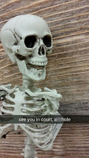 skeleton see you in court asshole - see you in court, a hole