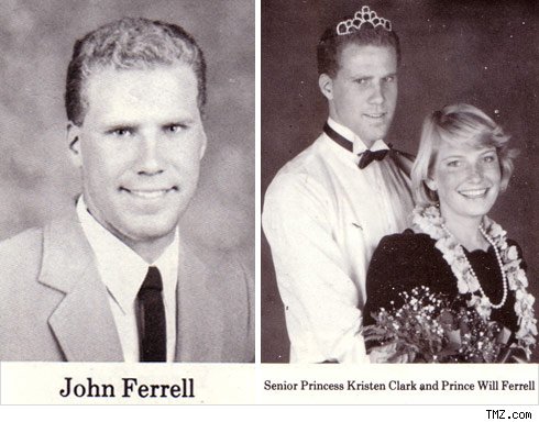 will ferrell high school - John Ferrell Senior Princess Kristen Clark and Prince Will Ferrell Tmz.com