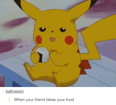 pikachu gifs - bathrewm When your friend takes your food